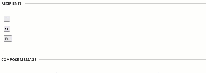 Selecting recipients with the To button when composing a message