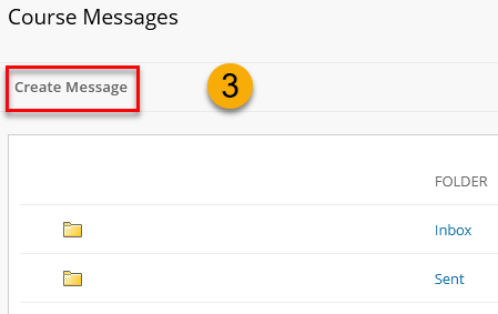 The Create Message button at the top of the course messages screen